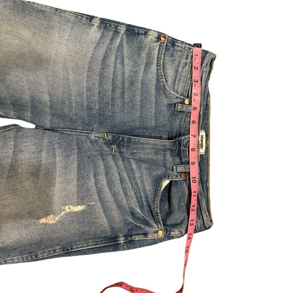 Wrangler Heritage FI Blue Flare Wide Leg Jeans - Picture 4 of 7